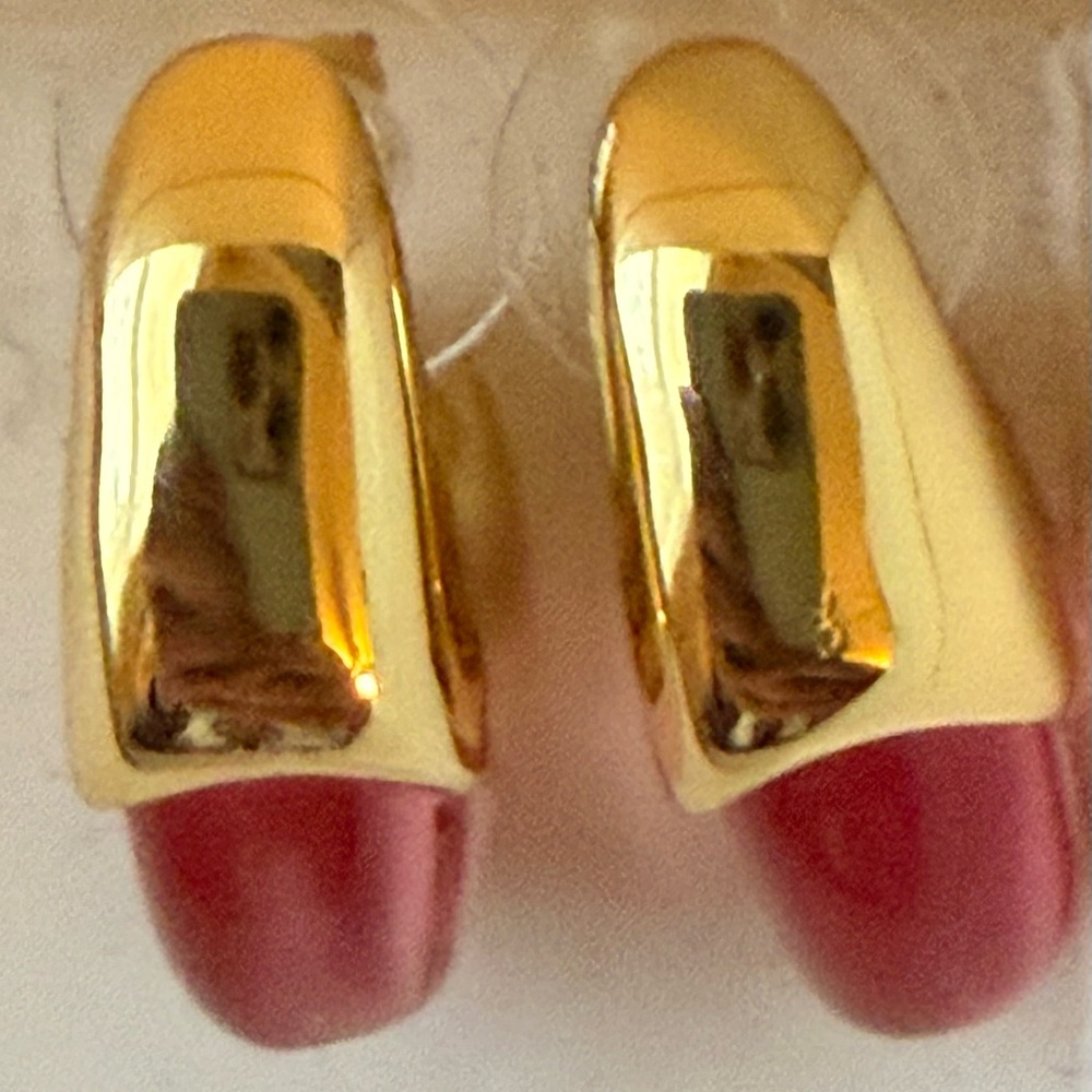 Lele Sadoughi pink tourmaline dome drop earrings - Picture 4 of 6